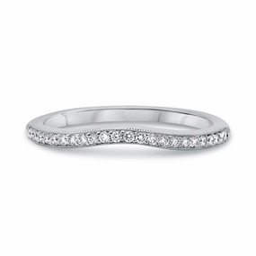 Curved Pave Diamond Band Ribbon Winner