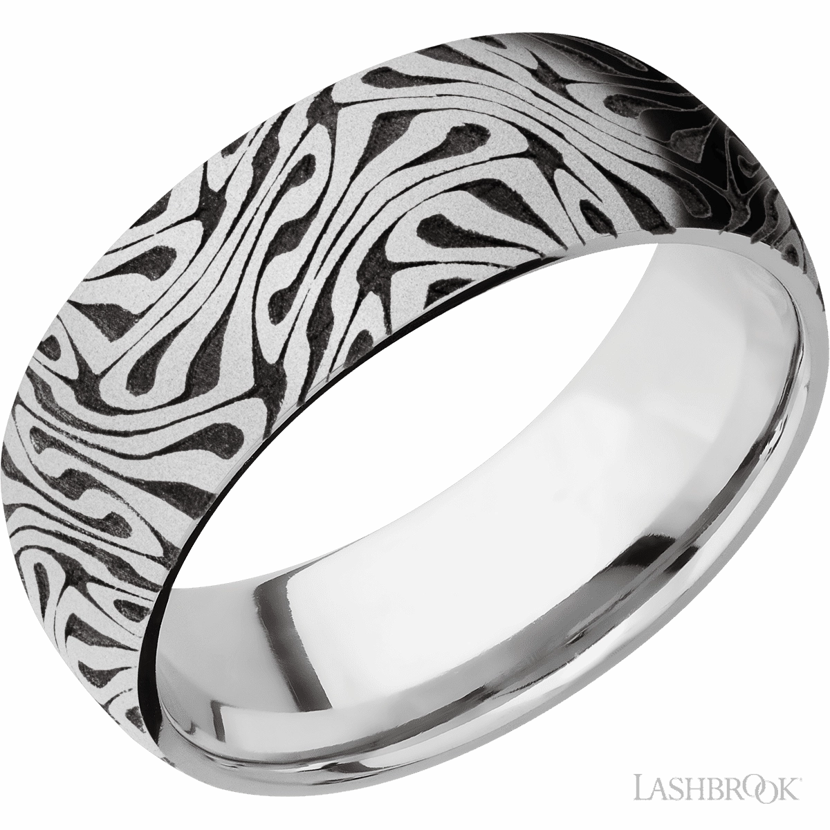 Laser Carved Escher Pattern Wedding Band Cobalt Chrome 8mm Model Jewelry Fantastic Piece