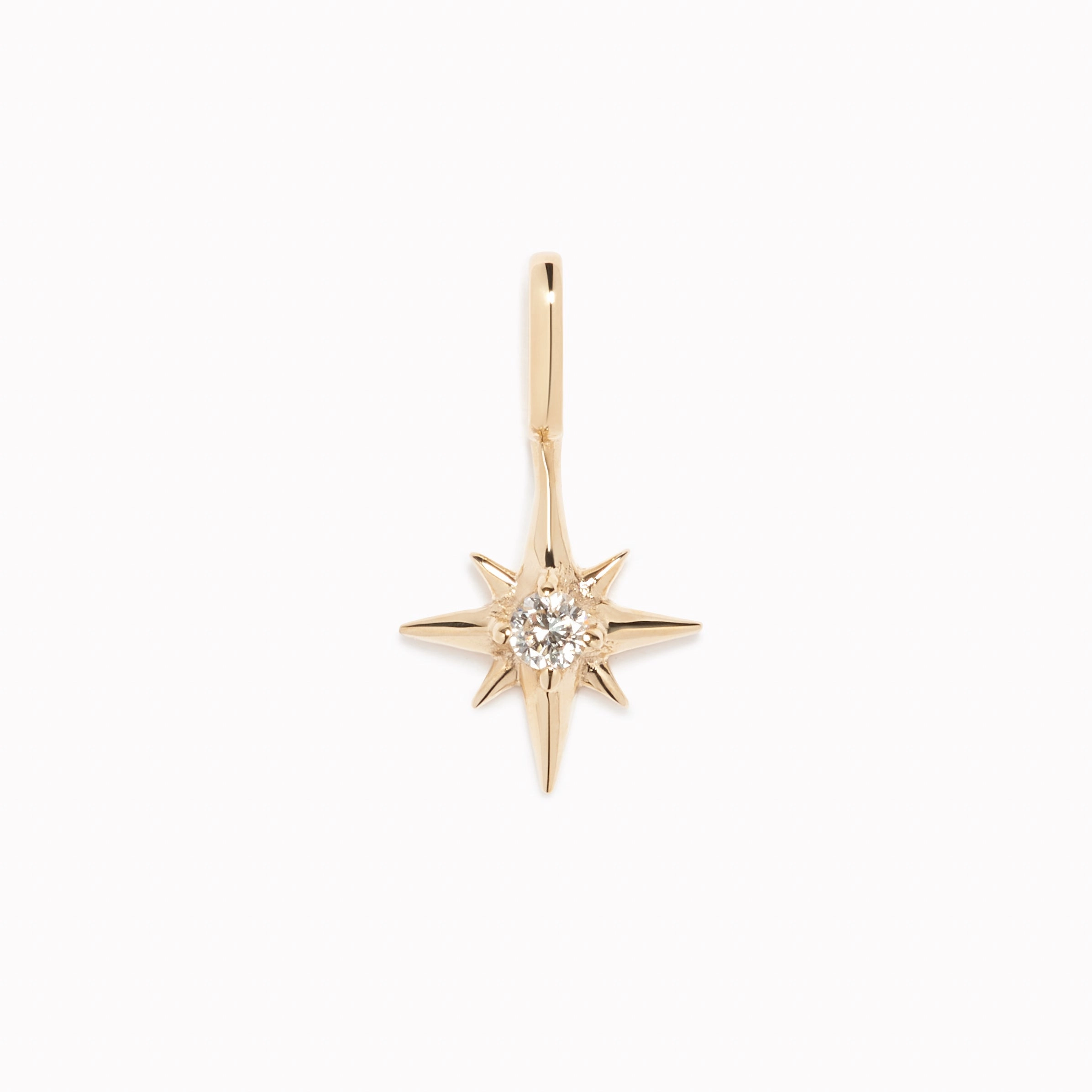 Seasonal Gift Diamond Star Charm 14k Gold