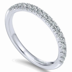 Artistic Creation Eternal Symbol French Pave Set Diamond Band .23 Cttw 14K White Gold 210B