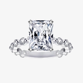 5CT Radiant Cut Cubic Zirconia Wedding Ring Understated Spark Outdoor Style