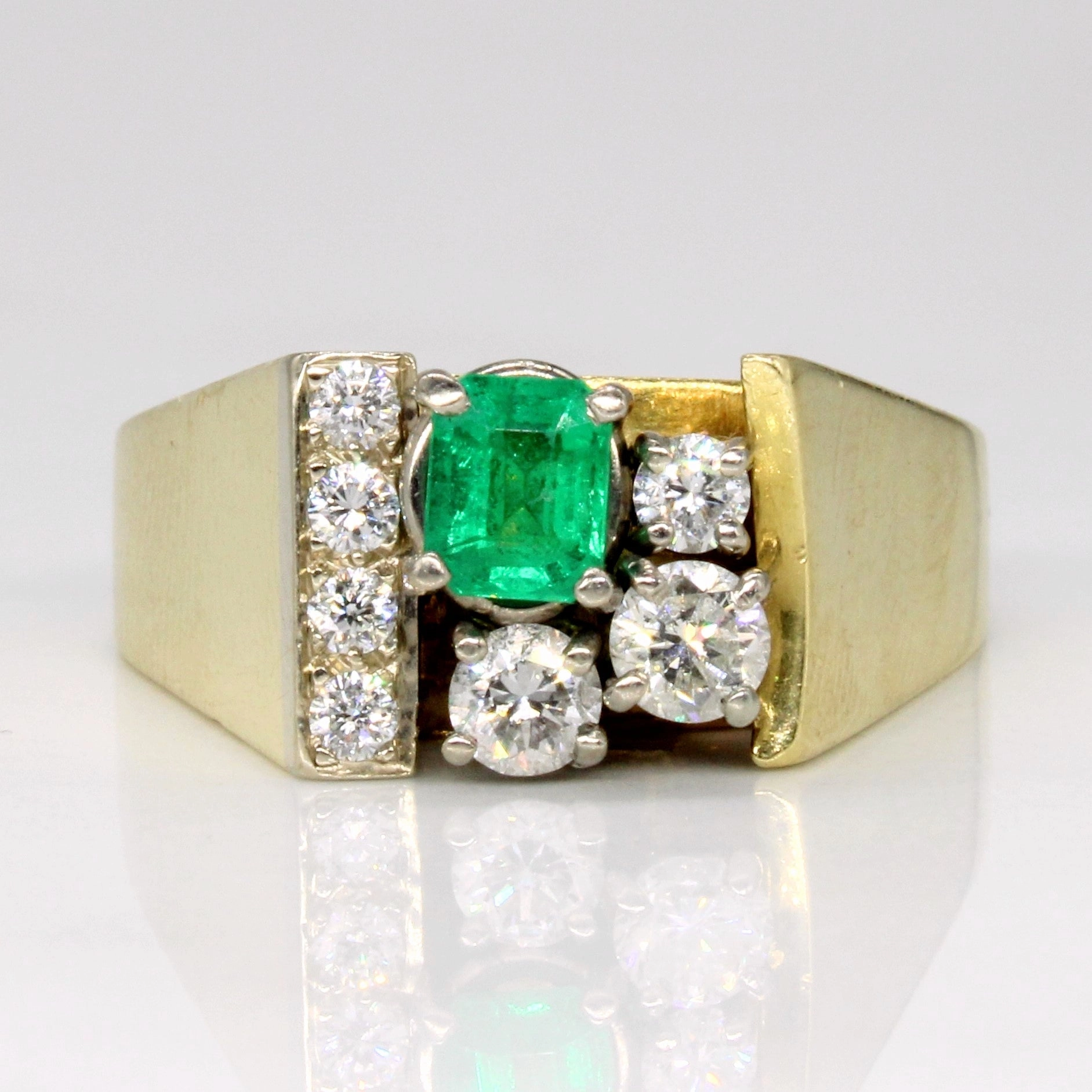 Daily Favorite Emerald & Diamond Cocktail Ring | 0.60ct, 0.47ctw | SZ 7 |