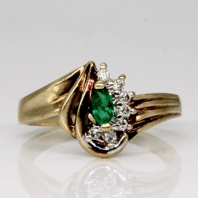Weekend Sparkle Emerald & Diamond Ring | 0.11ct, 0.07ctw | SZ 8.25 |