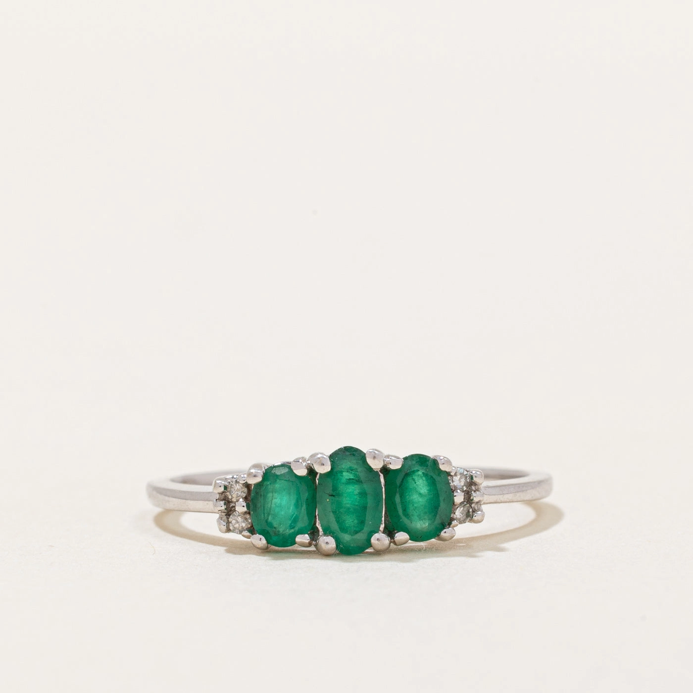 Timeless Gem Emerald & Diamond Ring | 0.50ctw, 0.02ctw | SZ 7 |