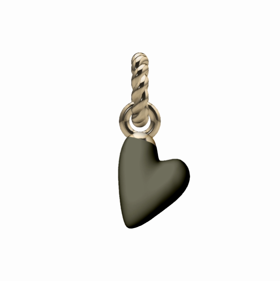 Aura Enamel Heart Charm Elegant Appeal Wardrobe Staple