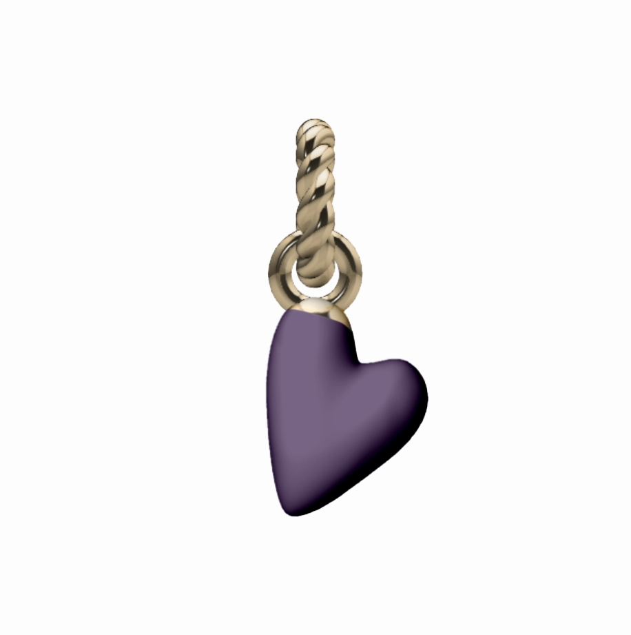 Trendy Fashion Aura Enamel Heart Charm