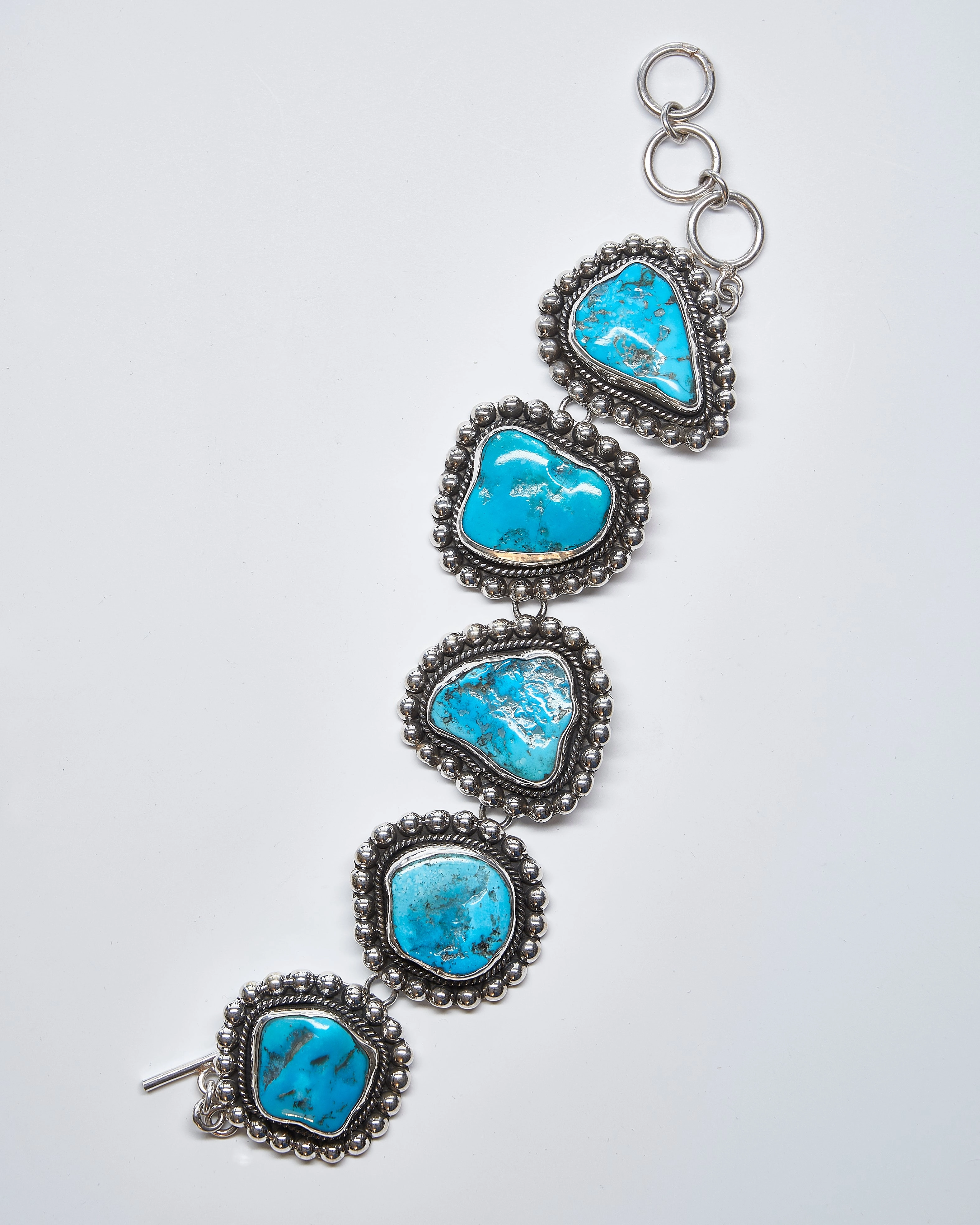 Oxidized Sterling Silver Sleeping Beauty Turquoise Bracelet Award-winning Delightful Mixes