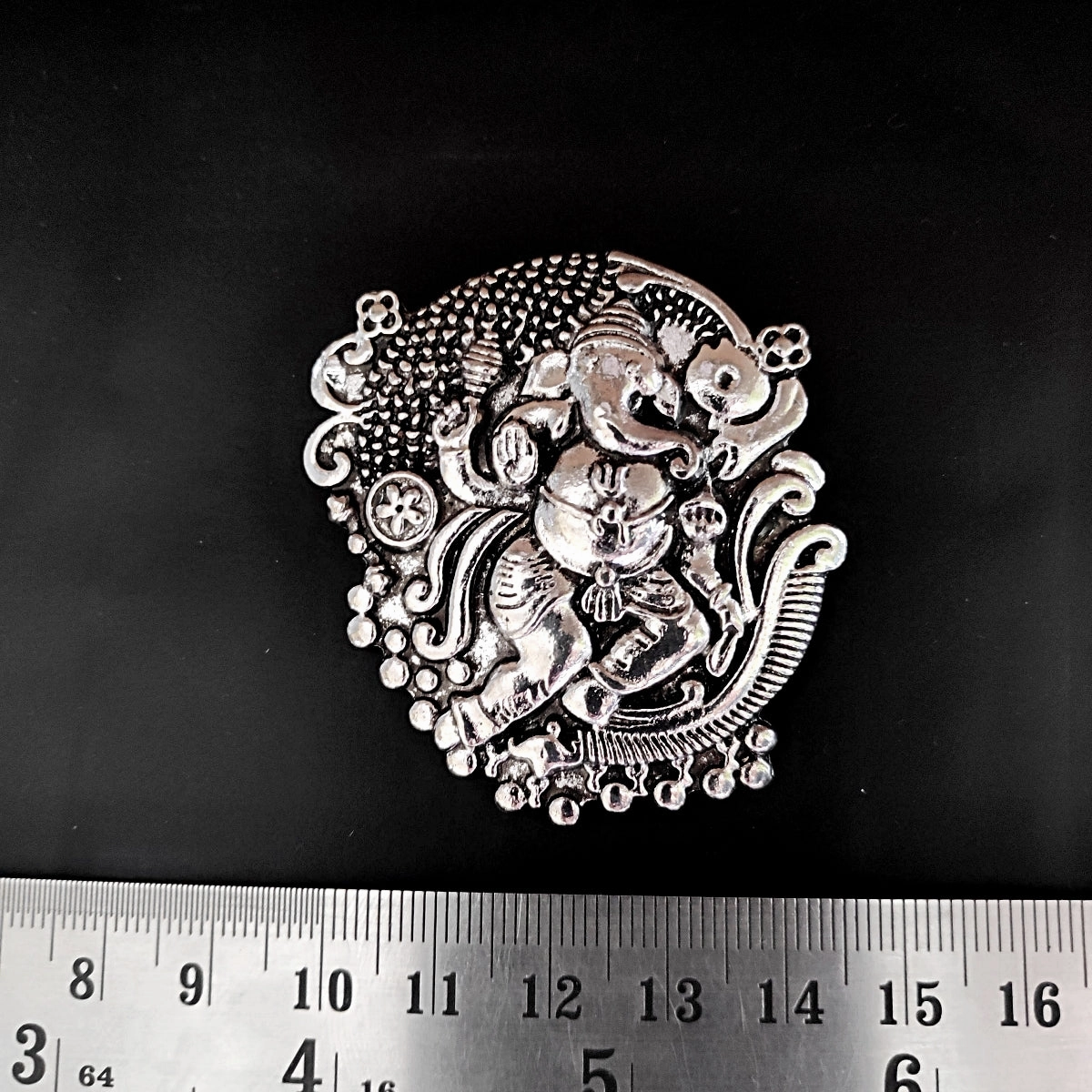 Bridesmaid Gift Gleaming Detail German silver Ganesha pendant Oxidised necklace making SP260