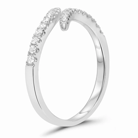 Holiday Present Petite Accessory WHITE GOLD DIAMOND WRAP RING