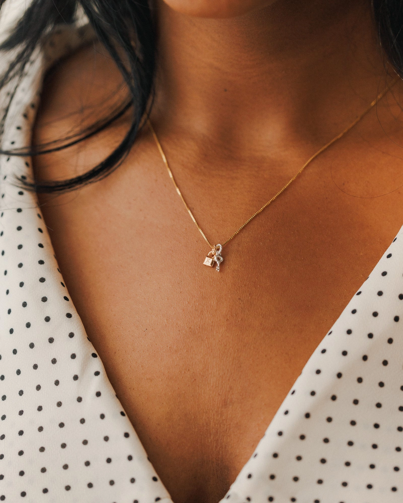 Skeleton Key Charm Smooth Detail