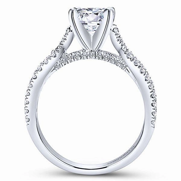 Crossover Diamond Ring .54 Cttw 14K White Gold 390A Classic Gift Gentle Form