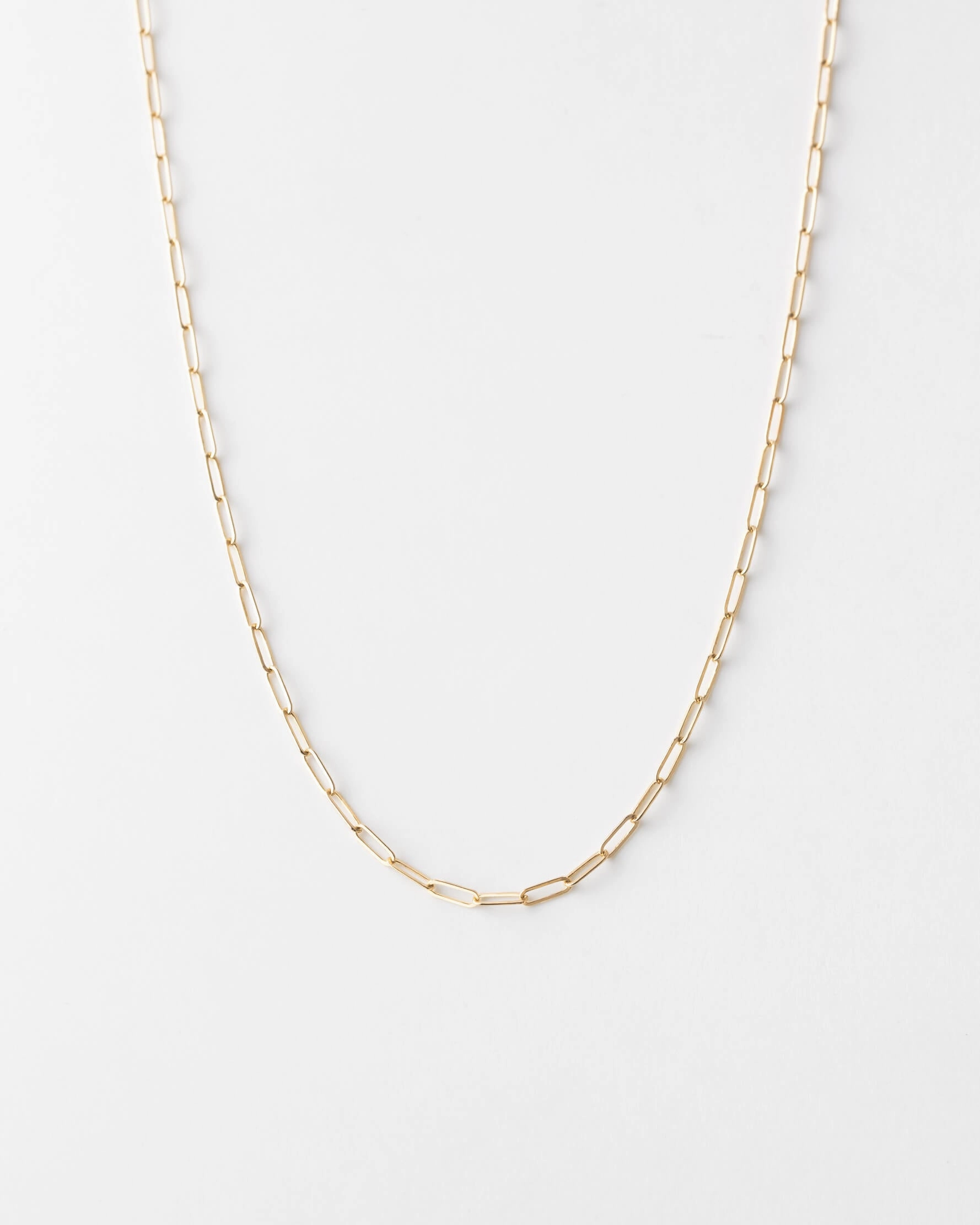 Solid Gold Dainty Paperclip Chain Rare Accessory