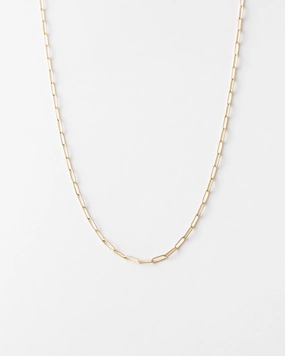 Solid Gold Dainty Paperclip Chain Rare Accessory