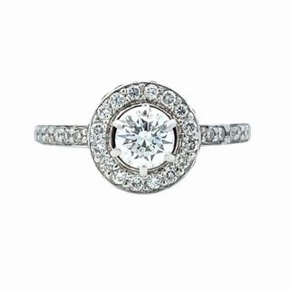 14 Karat White Gold Halo Engagement Ring (1.19cttw) Quality Statement