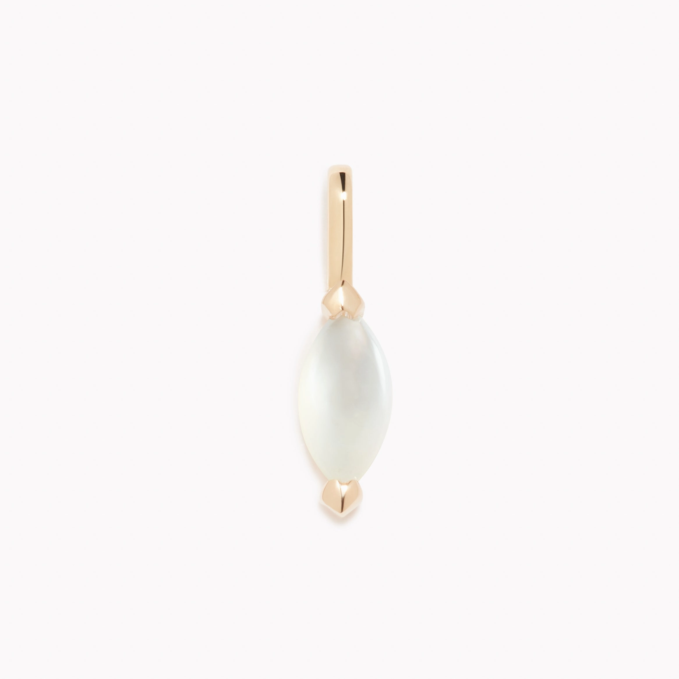 Elegant feature June Birthstone Pendant 14k Gold - Mother of Pearl