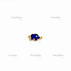 Navy blue elephant rakhi charms evil eye connector for evil eye bracelet making Luxury Radiance
