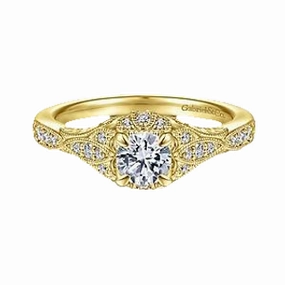 ANTIQUE STYLE RING WITH DIAMONDS THROUGHOUT THE SHANK .49 cttw Exclusive access High-End Decoration
