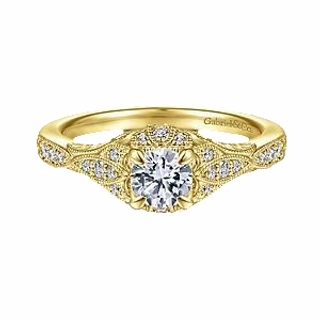 ANTIQUE STYLE RING WITH DIAMONDS THROUGHOUT THE SHANK .49 cttw Exclusive access High-End Decoration