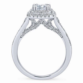 Daily Form Value Product Emerald Cut Double Halo Diamond Ring .67 Cttw 384A