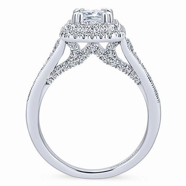 Emerald Cut Double Halo Diamond Ring .67 Cttw 384A Biodegradable Item Sturdy Style