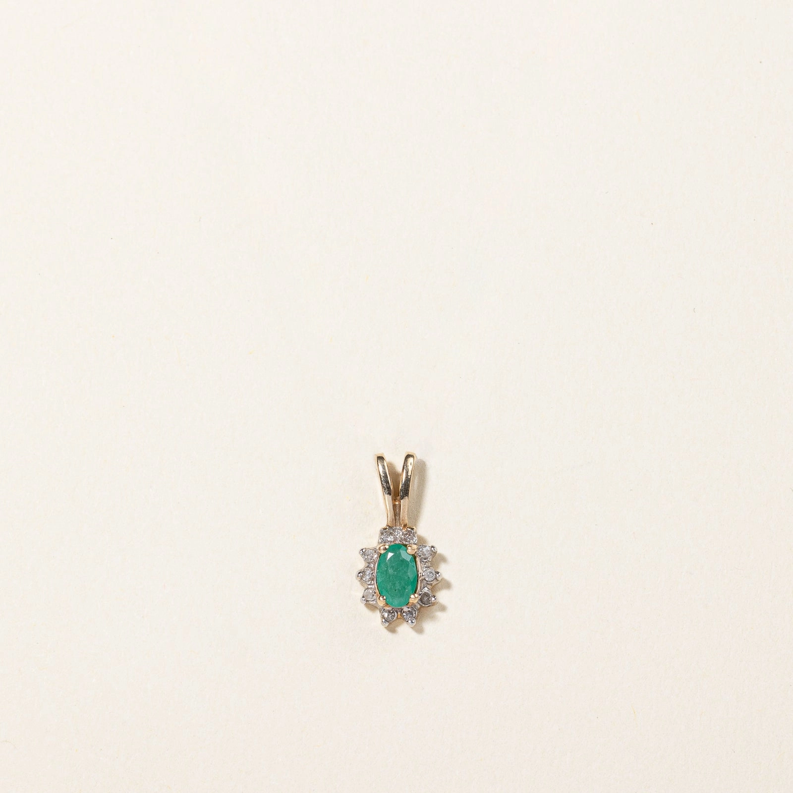 Studio Light True Shine Emerald & Diamond Pendant | 0.21ct, 0.05ctw |