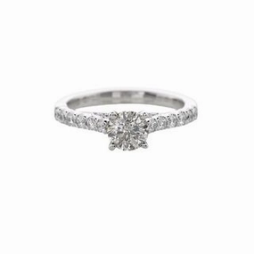 Romantic Accessory Special Day DIAMOND ENGAGEMENT RING WITH DIAMONDS DOWN SHANK 1.21 CTTW