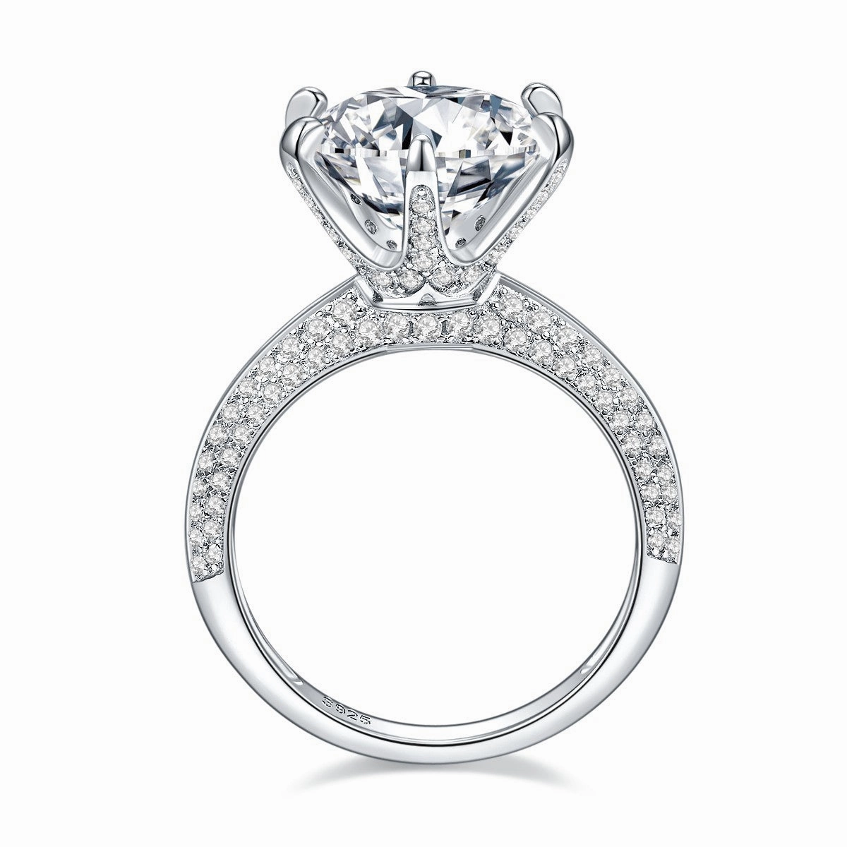 Round Brilliant Solitaire Diamond Engagement Ring | S925 | Moissanite Fine Decoration Petite Touch