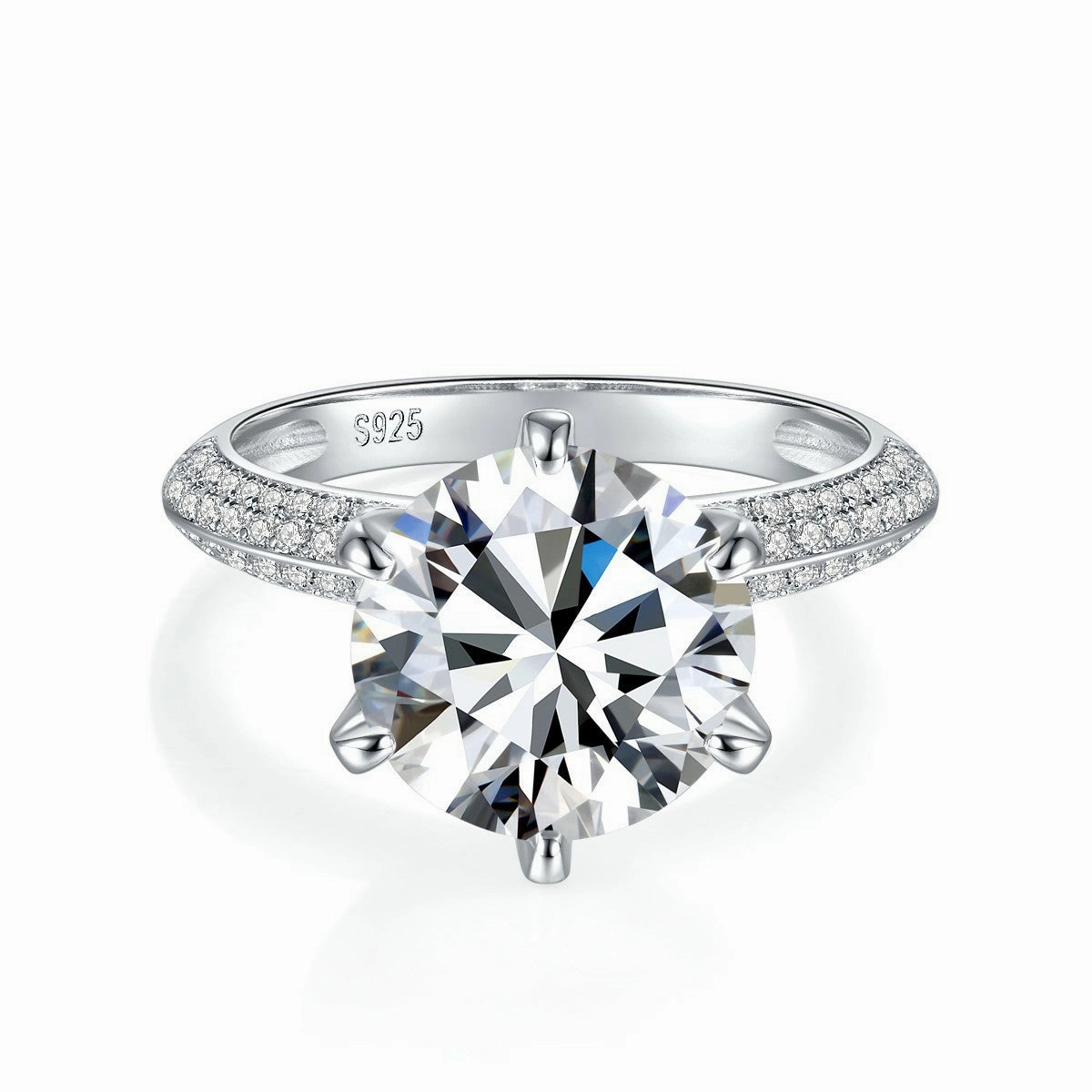 Round Brilliant Solitaire Diamond Engagement Ring | S925 | Moissanite High-End Art