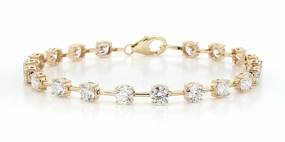 Runway Inspired Collective Creativity 14k Yellow Gold 2.88ctw Lab-Grown Diamond Bracelet