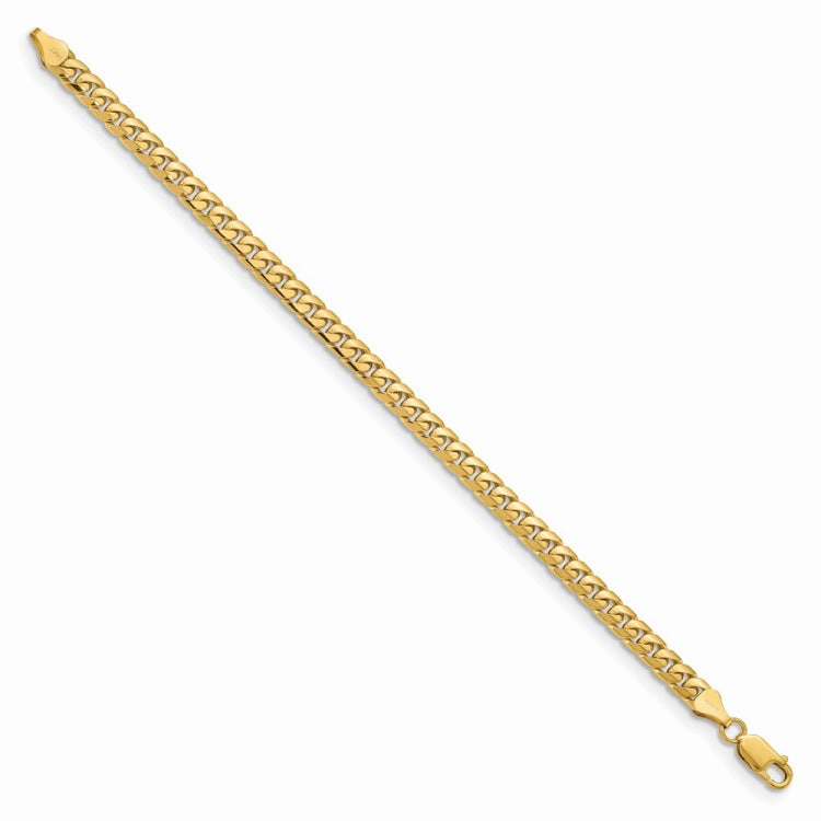 Treat Yourself 14K 8 inch 5.5mm Solid Miami Cuban Link with Lobster Clasp Bracelet