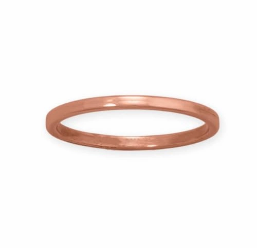 Cool Layer Flat Edge Copper Band Ring 1.5mm Width - Made in The USA