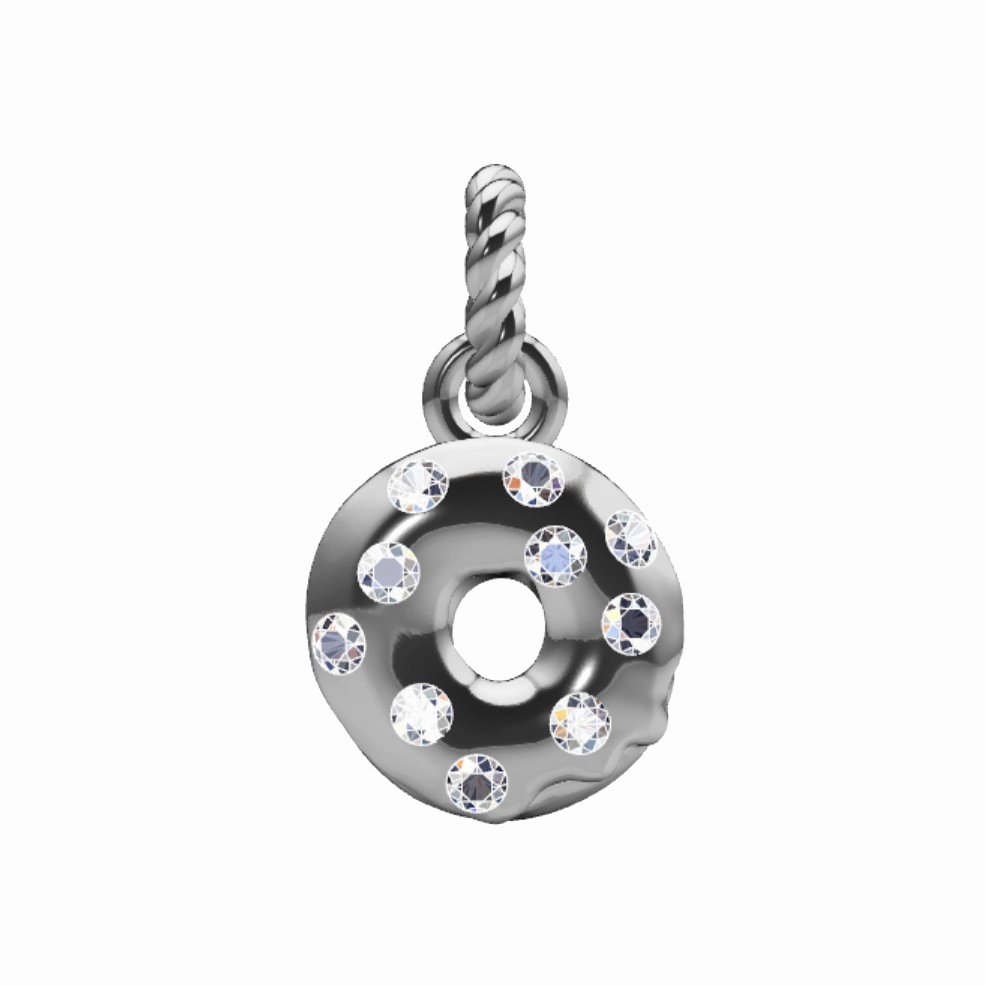 Light Detail Gentle Shine Sprinkled Donut Charm