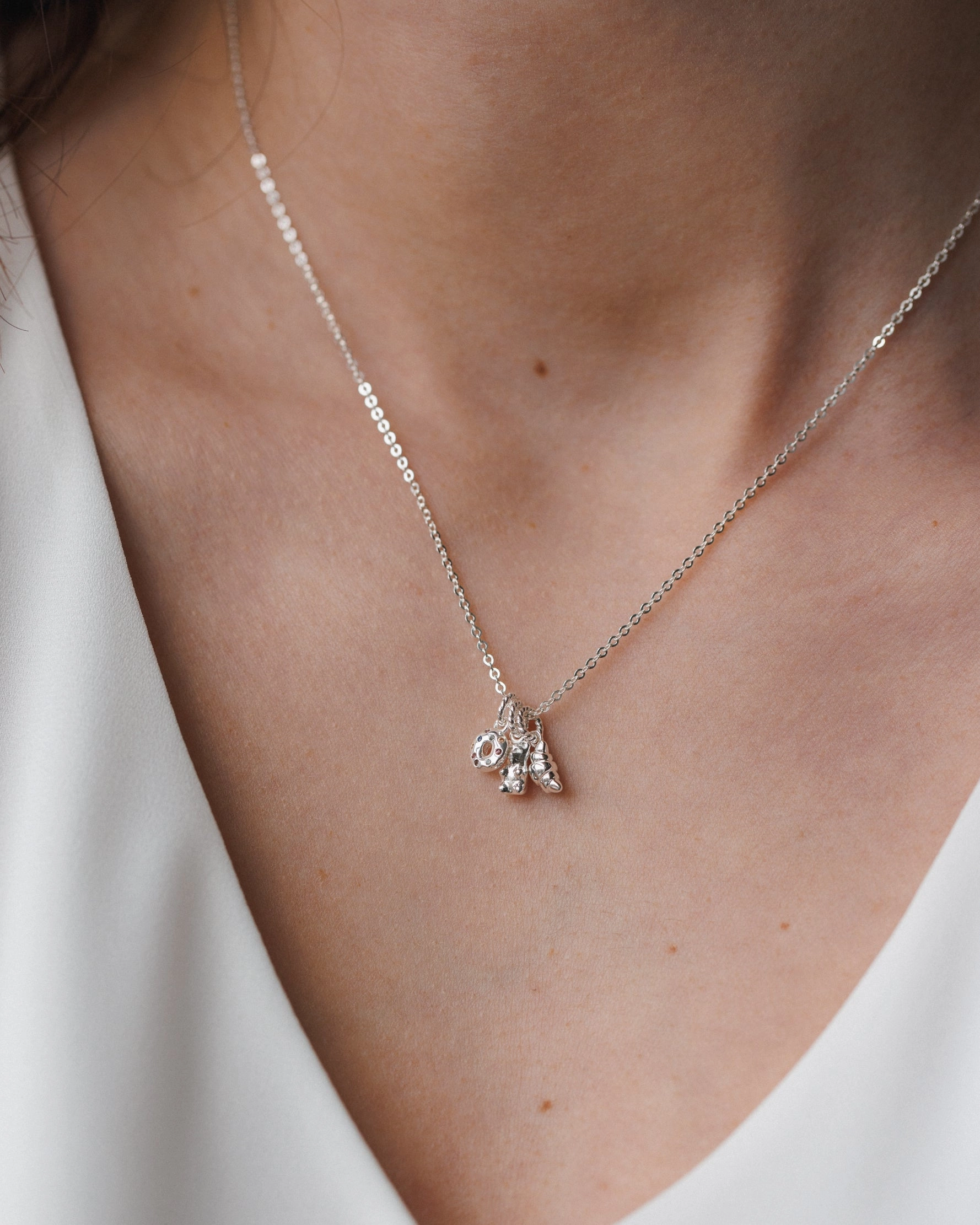 Refined Line Luxury Casual Sprinkled Donut Charm