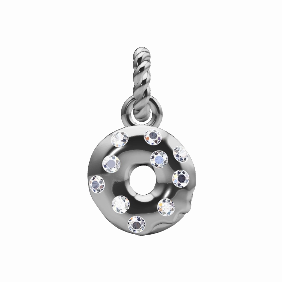 Sprinkled Donut Charm Refined Shine Distinctive Touch
