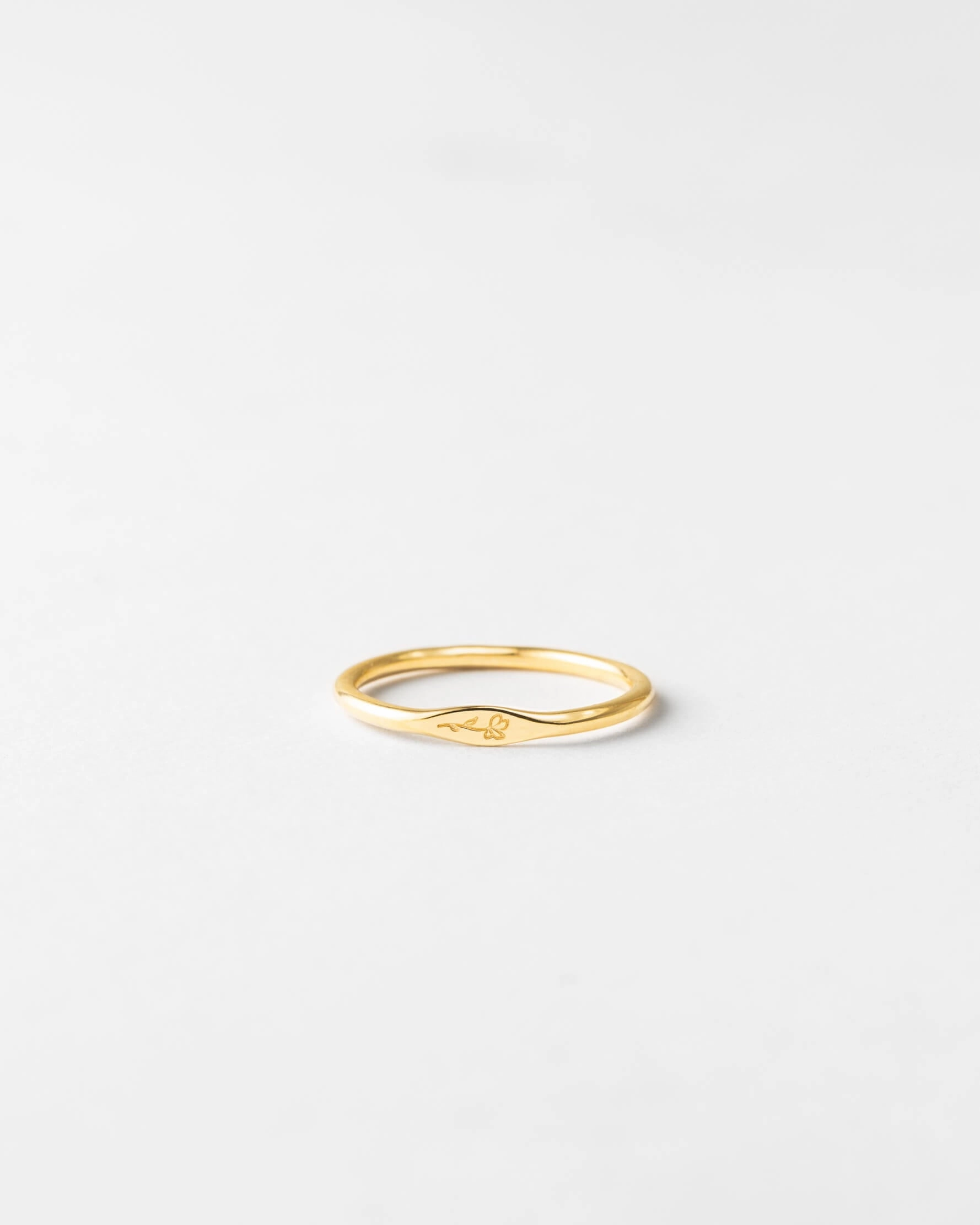 Everyday Piece Metallic Sheen Floral Micro Signet