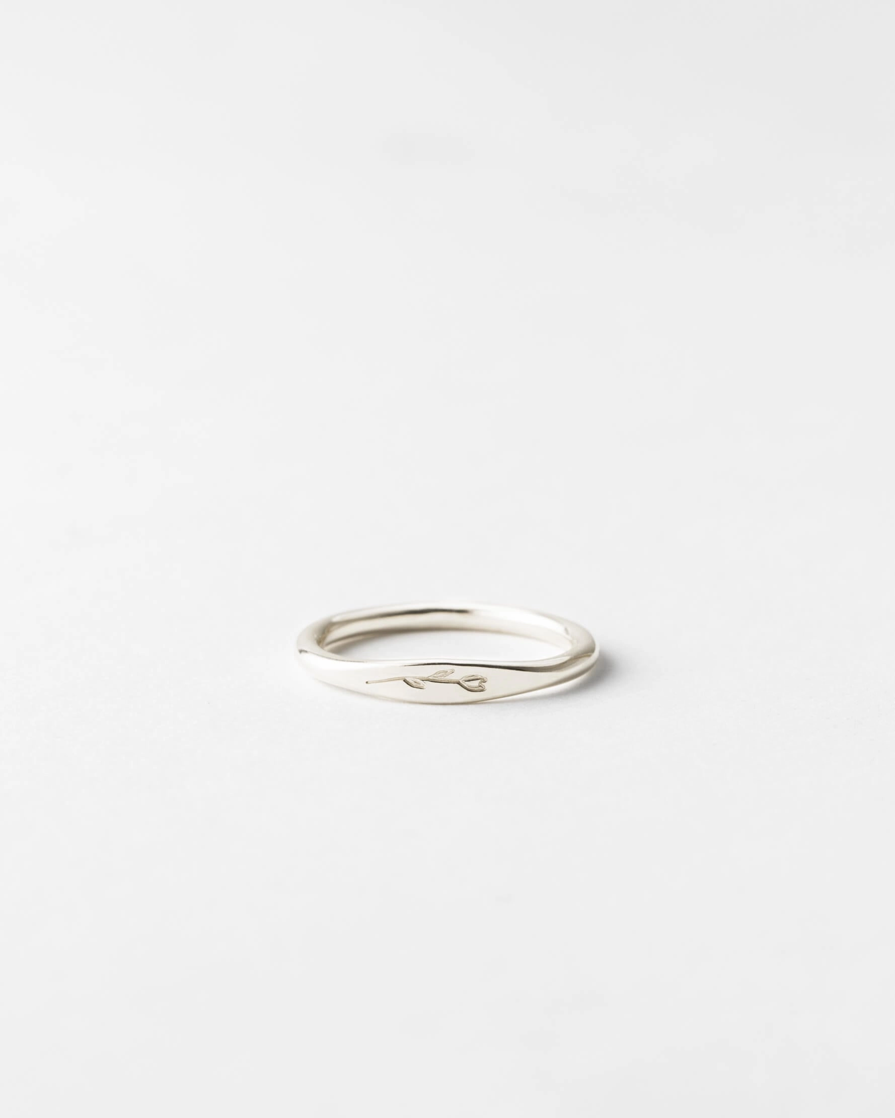 Inspired Present Understated Finish Floral Slim Signet