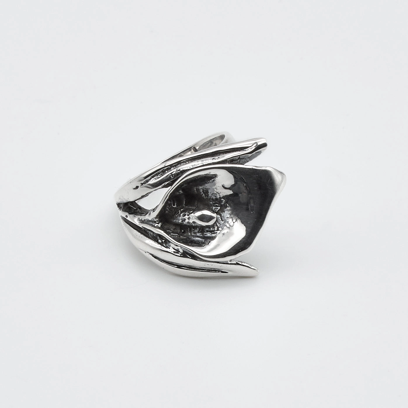 Flower Sterling Silver Ring Soft Finish Look Effortless Chic