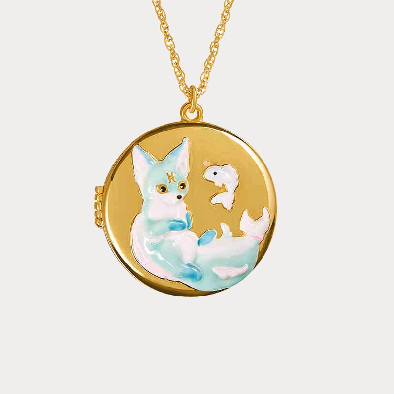 Fox Constellation Locket Necklace Fashion Focus
