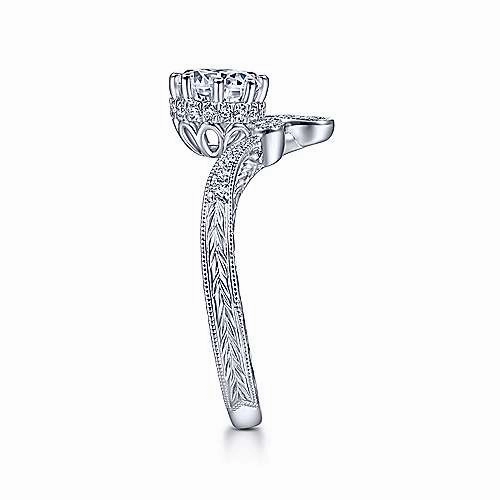 Superior Art Free Form Diamond Ring .19 Cttw 14k White Gold 589A
