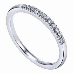 Casual Simplicity Premium item French Pave Diamond Band .10 Cttw 14K White Gold