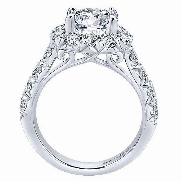 Value Product French Pave Large Halo Diamond Ring 1.74 Cttw 325A