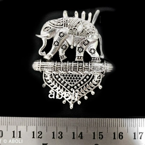 German silver elephant pendant Bahubali motif SP225 Fashion Elegance Daily Essential