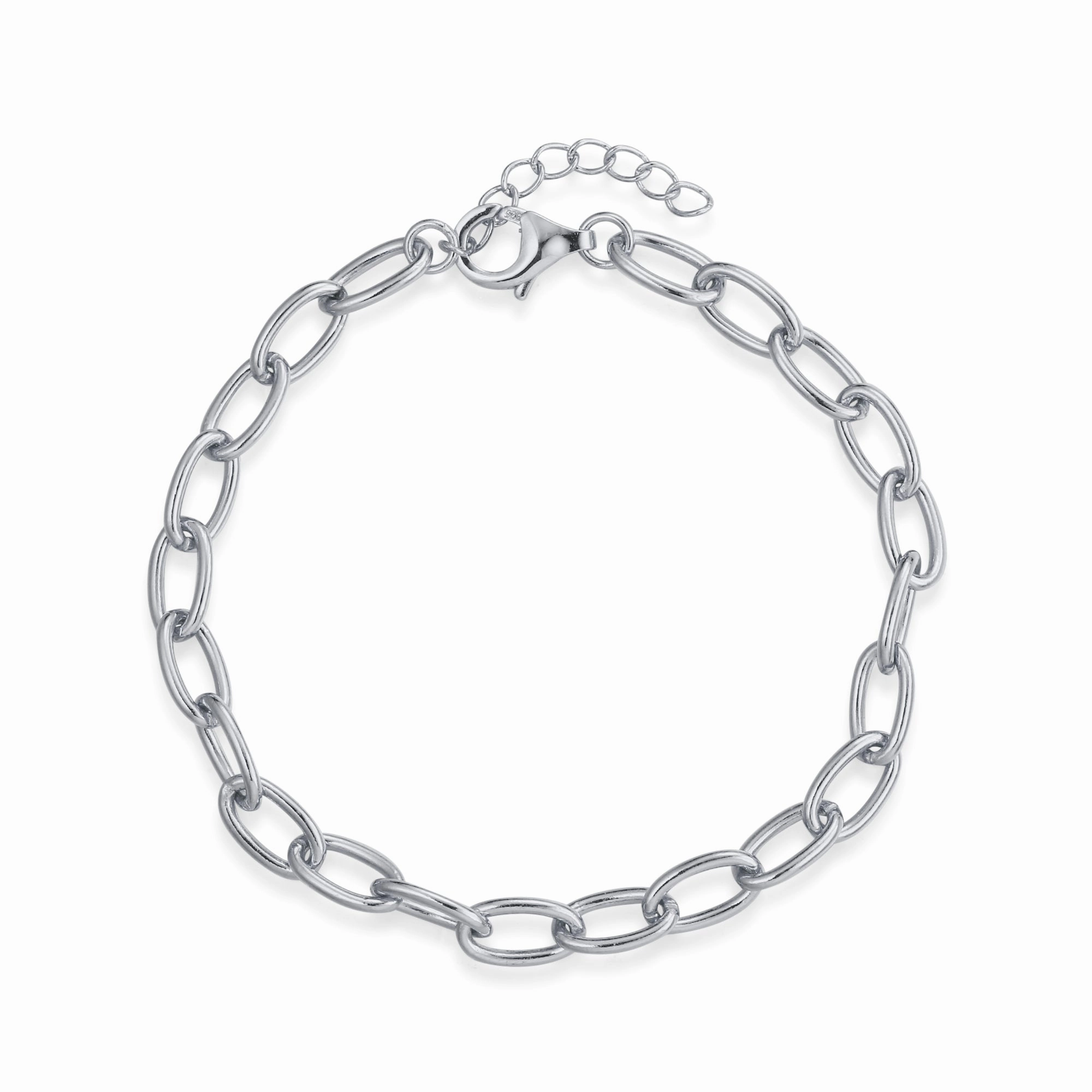 Sterling Silver Link It Charm Bracelet (Bracelet Only) Bright Radiance Perfect Accent