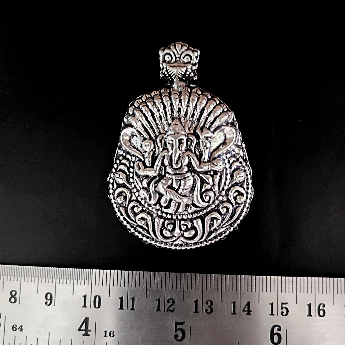 German silver Ganesha pendant tribal necklace SP216 Formal Accent Bold Jewelry Pieces