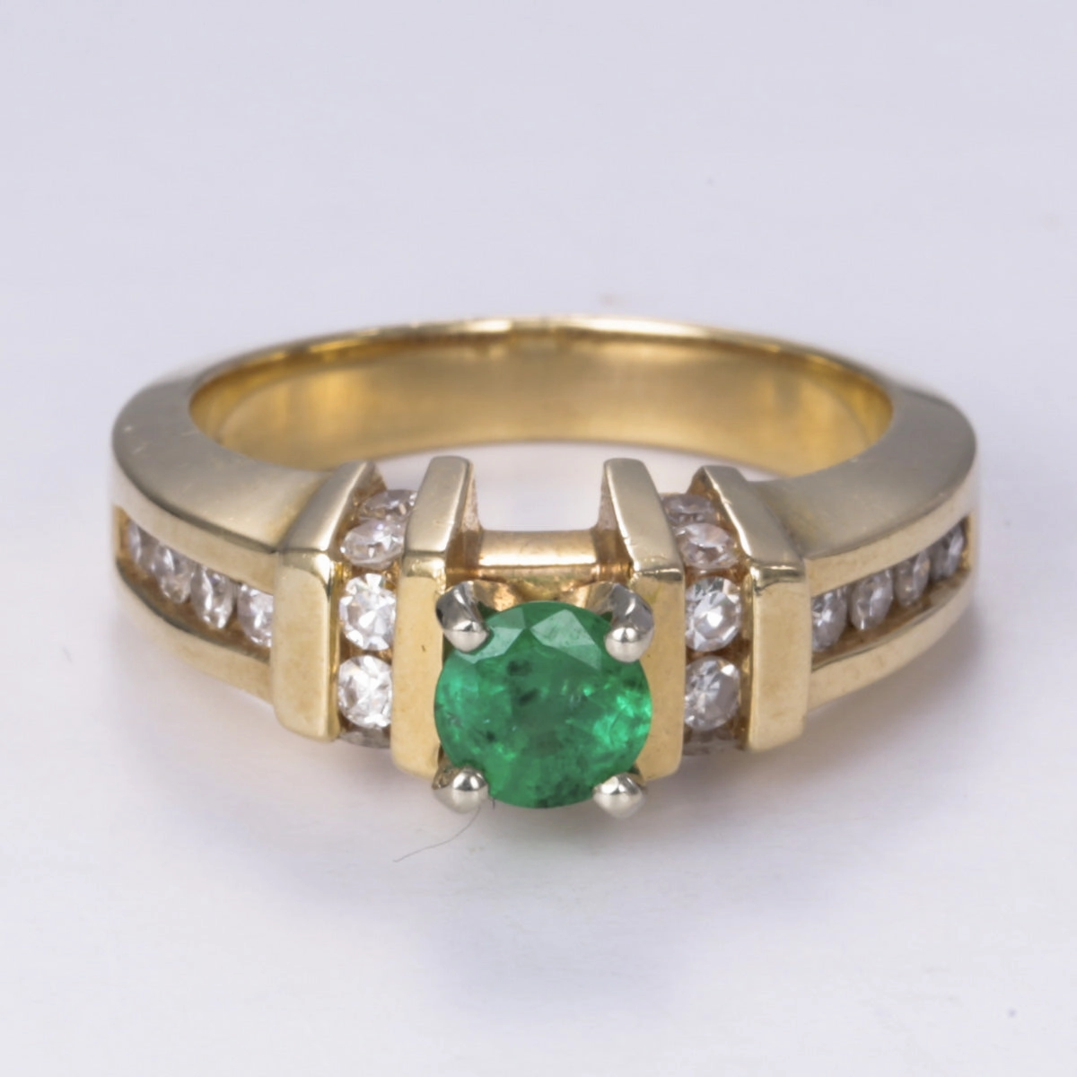 14k Emerald and Diamond Ring | 0.50ct, 0.45ctw | SZ 6.25 Personalized Craft