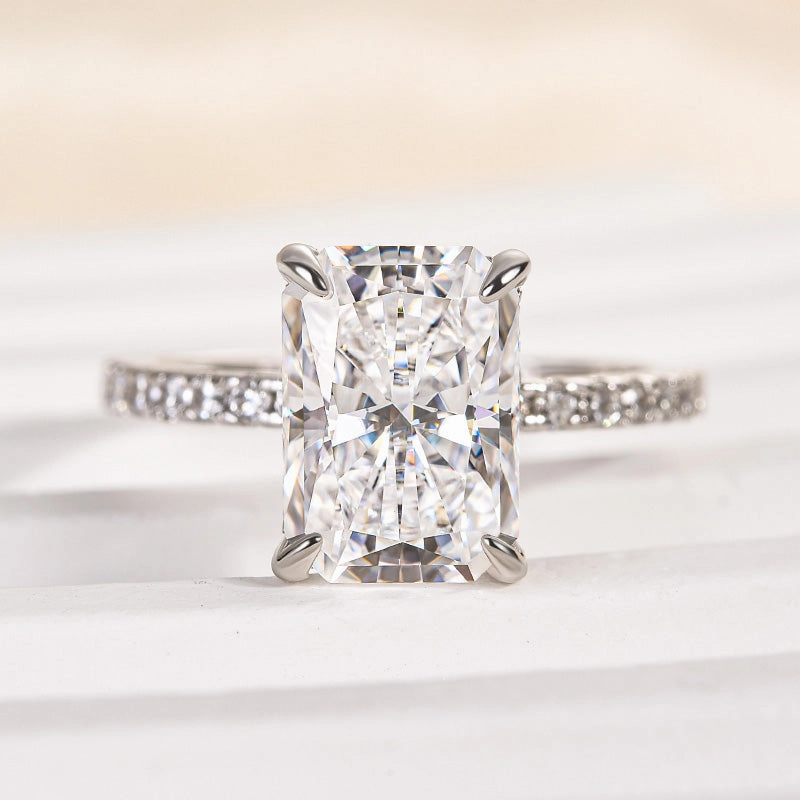 Graceful Choice Louily Moissanite 3.5 Carat Radiant Cut Engagement Ring