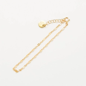 Contemporary Look Worldwide Blends Gold Double Link Chain Bracelet