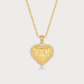 Gold Heart Necklace Flawless Radiance Artistic Form