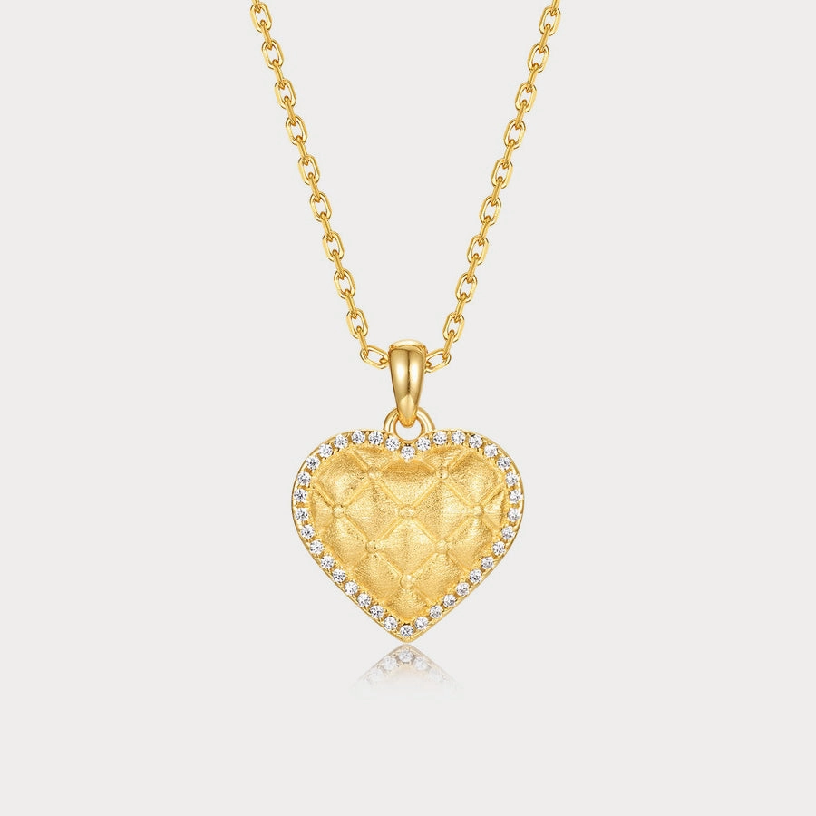 Gold Heart Necklace Flawless Radiance Artistic Form