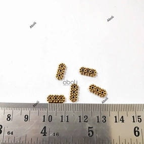 Golden daisy connector 3 holes spacer beads DSB32 5 beads Luxury Night